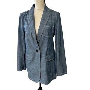 J.Crew blue chambray jacket size 6